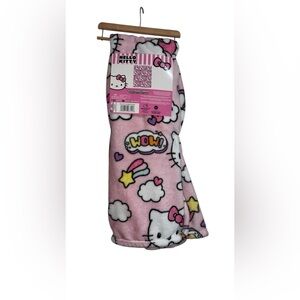 Hello Kitty Pink and White Fleece Throw